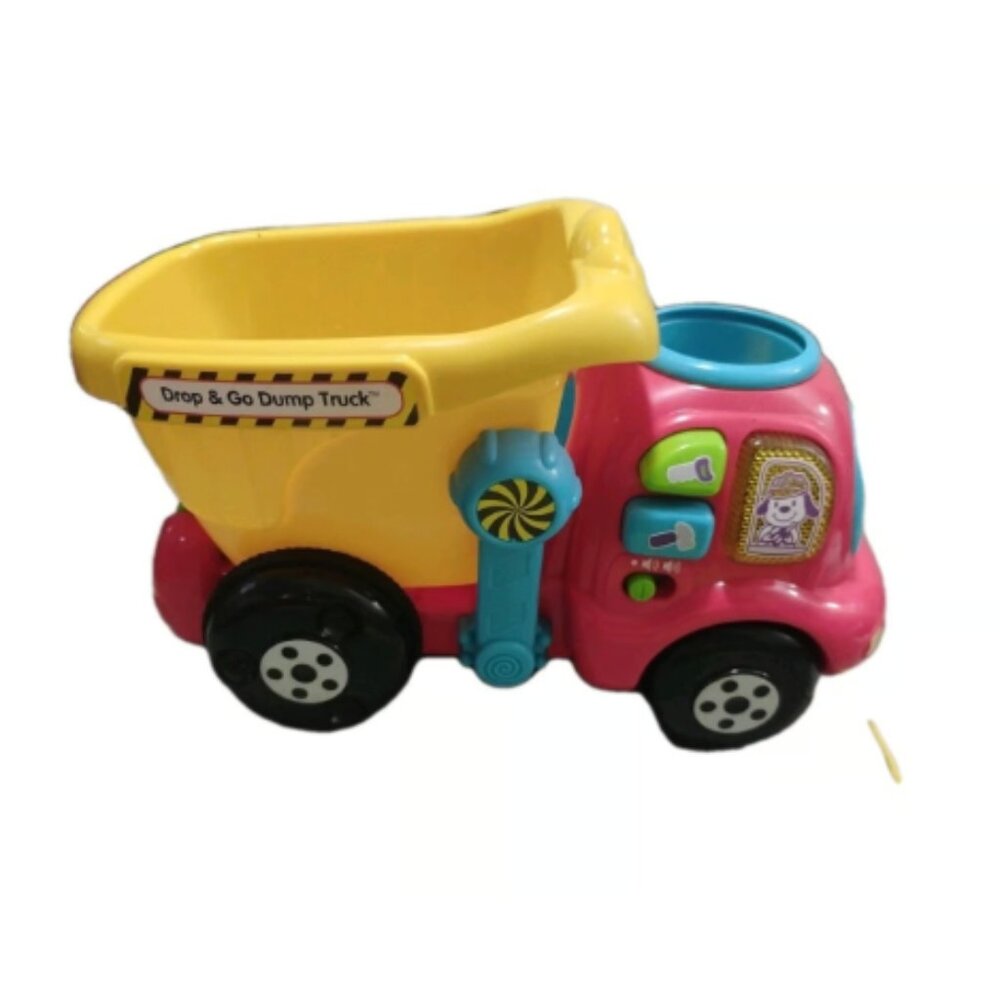 VTech Drop and Go Pull Along Musical Dump Truck Toddler Toy, Truck Only, Works